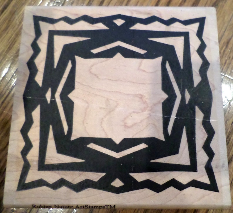 Rubber Nature Art Stamp Dimentional Frame Artistic Wooden Rubber Stamp