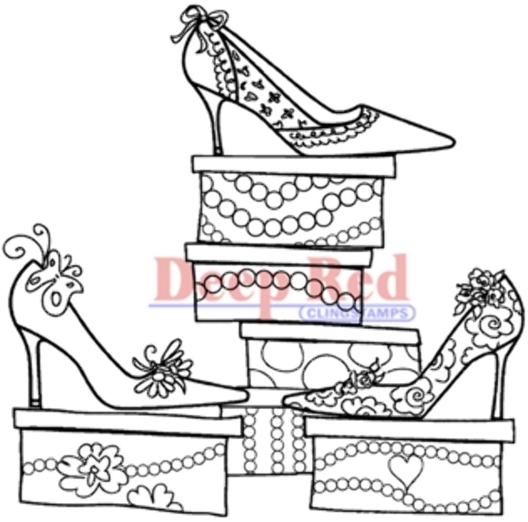 Deep Red Rubber Stamp - Etsy