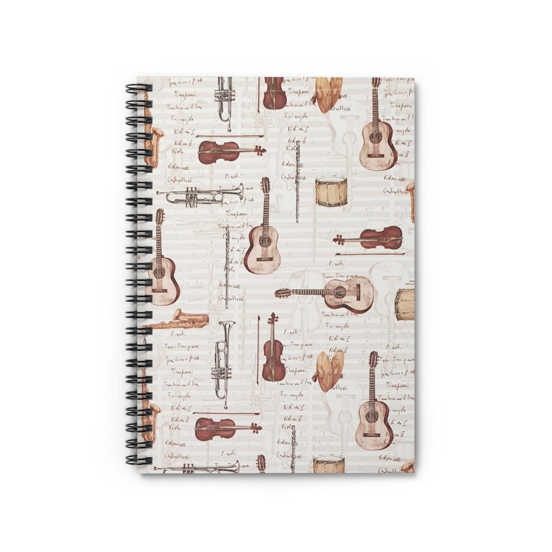 Vintage Instrument Spiral Notebook: Music Lover's Journal - Etsy