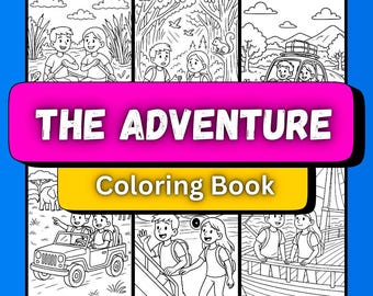 Adventure Coloring Book for Kids: Storytelling Pages (Instant PDF Download)