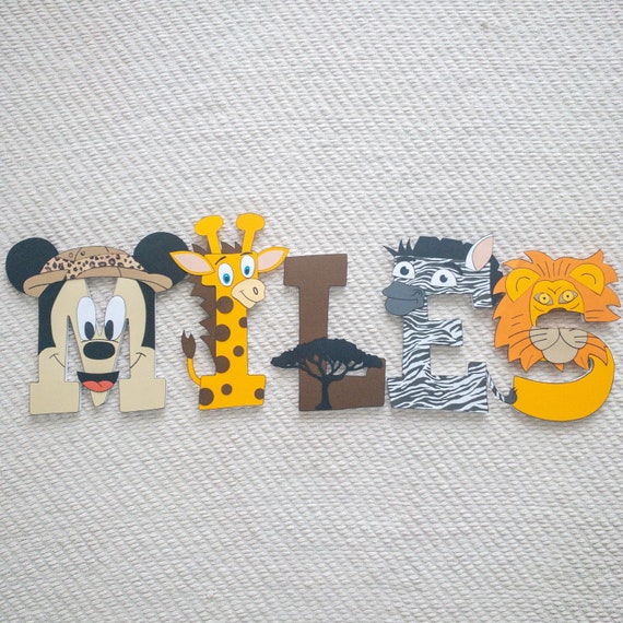 Safari Animal Kingdom Custom Wood Letters Il_570xn