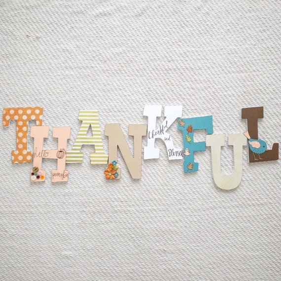 Thanksgiving Custom Wood Letters Il_570xn