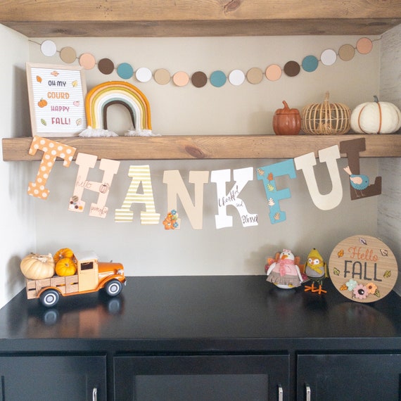 Thanksgiving Custom Name Banner Il_570xn
