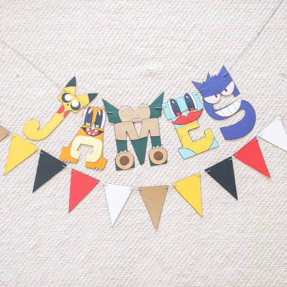 Pokemon Custom Name Banner Il_570xn