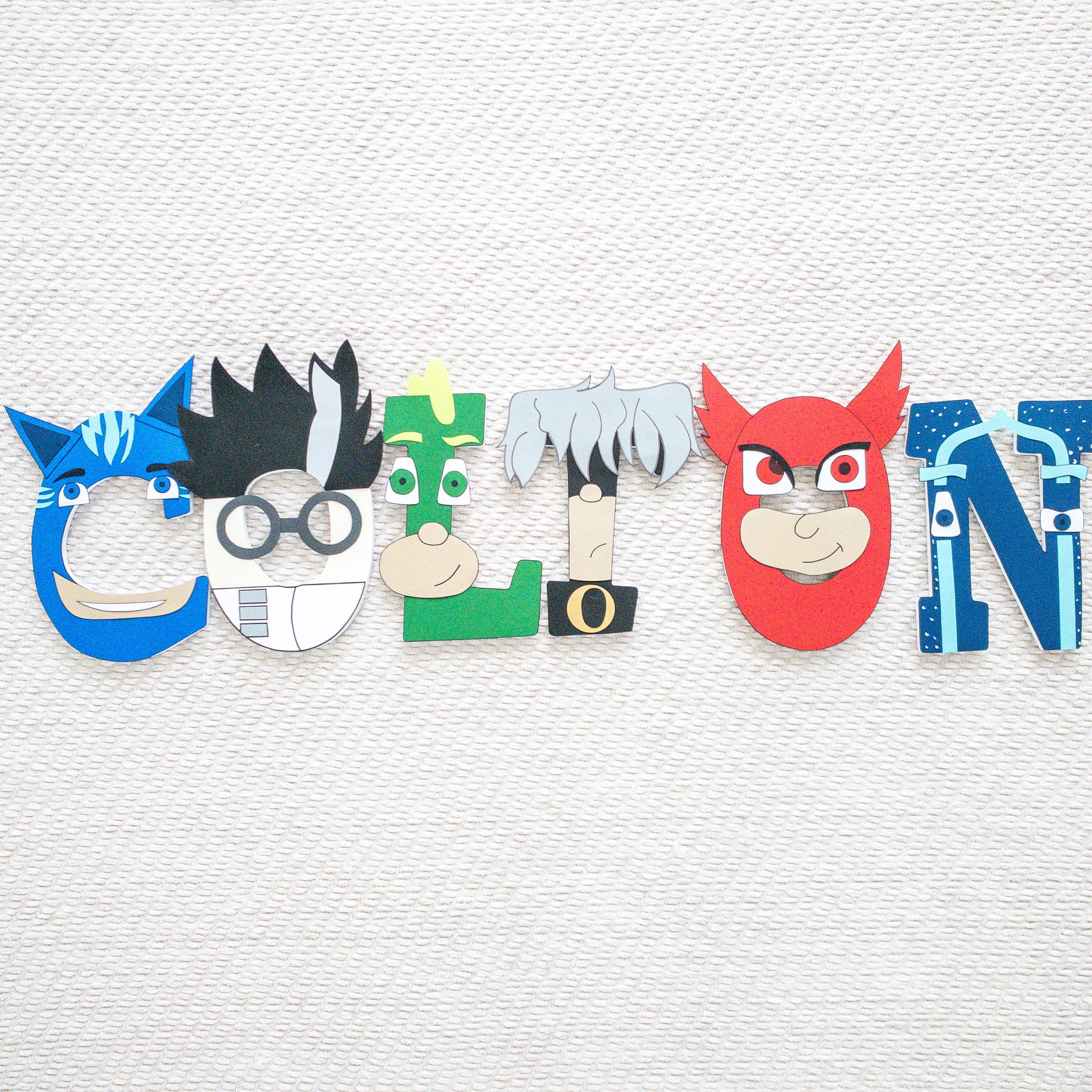 PJ Masks Custom Wood Letters | Etsy
