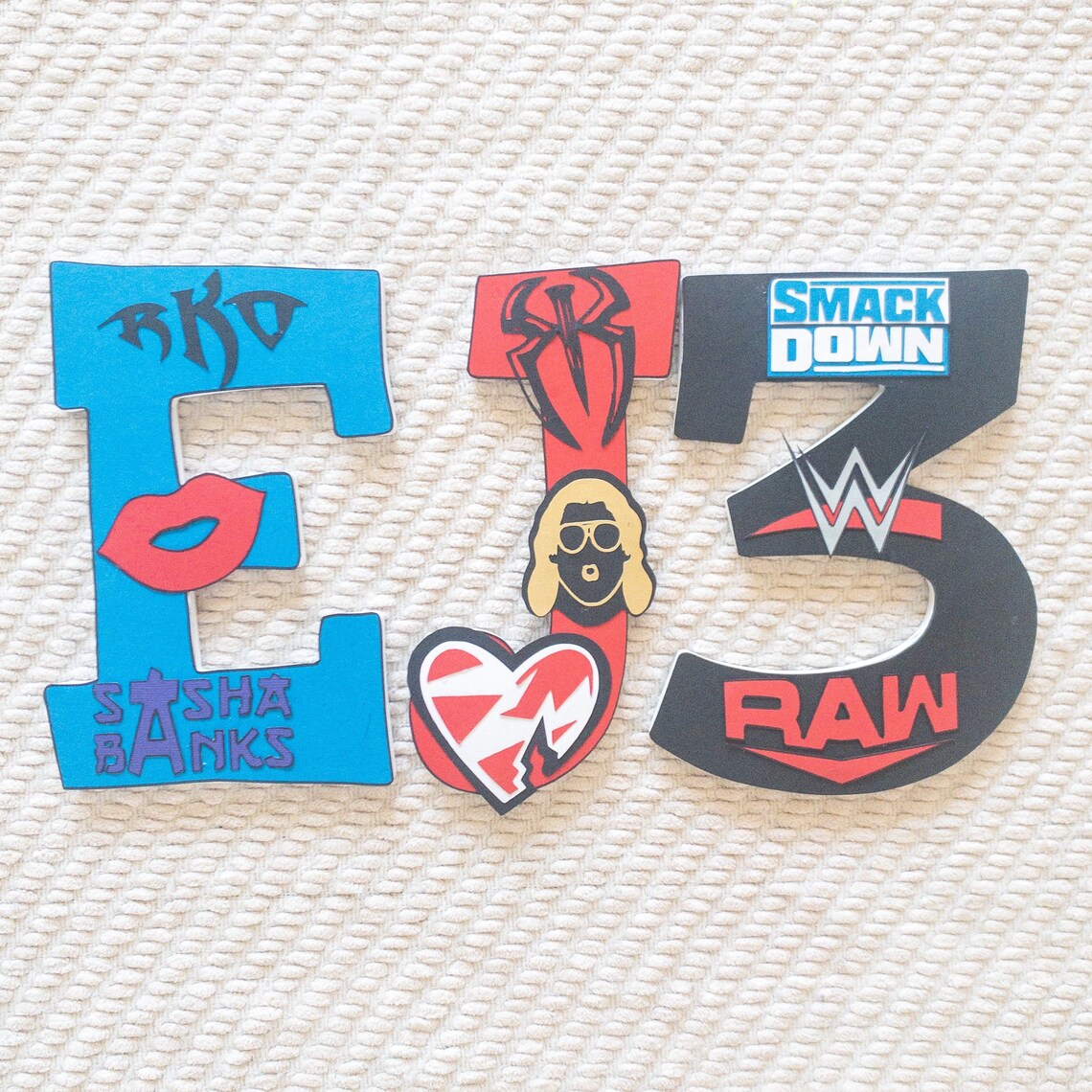 WWE Custom Wood Letters | Etsy