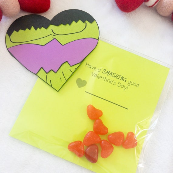 Hulk Avengers Marvel Classroom Valentines Party Favors Il_570xn
