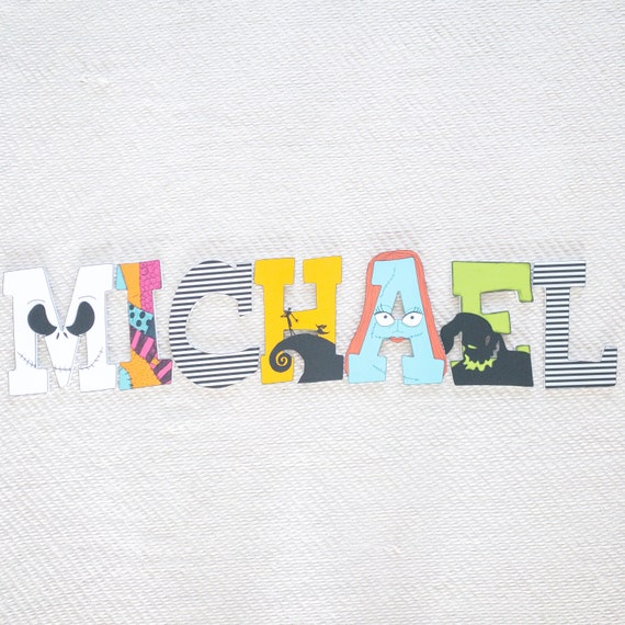 The Nightmare Before Christmas Custom Wood Letters Il_570xn