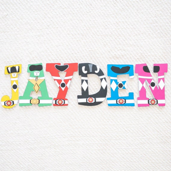 Power Rangers Custom Wood Letters By Livelaughscrap Catch My Party