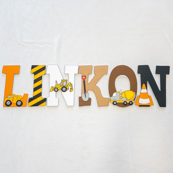 Construction Custom Wood Letters by LiveLaughScrap | Catch My Party