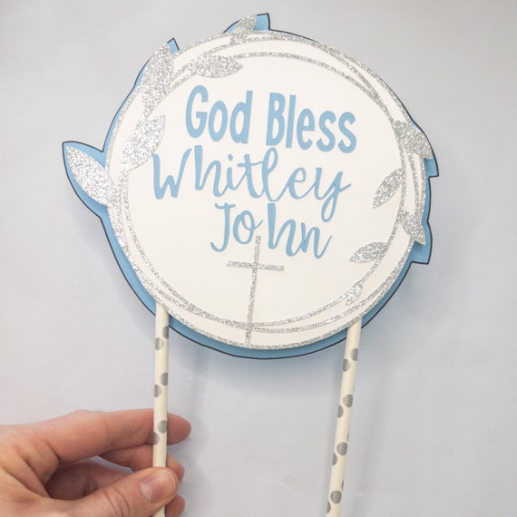 Baptism Christening Celebration Custom Cake Topper Il_570xn