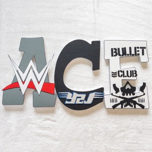 WWE Custom Wood Letters - Etsy