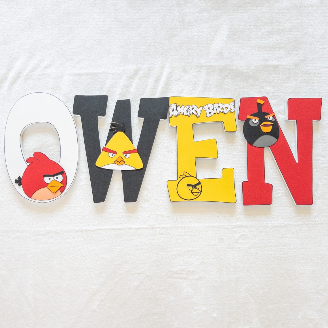 Angry Birds Custom Wood Letters Etsy
