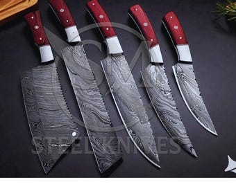 Handmade High Carbon Steel Chef Knife: Professional Kitchen Cutlery
