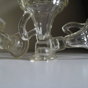 Vintage Clear Glass Candle Holders image 4