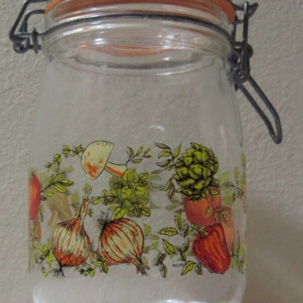 Vintage French Mason Jar with Lid