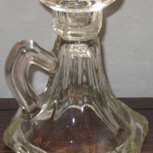 Vintage Clear Glass Candle Holders image 2