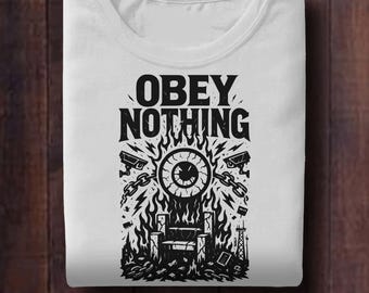 Befolgen Sie nichts T-Shirt Grafik | Anti-Authoritty Punk Design (SVG, PNG)