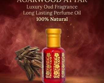 Attar de madera de agar pura, orgánica y de lujo, de larga duración / Regalo de aniversario / Regalo de Navidad para ella y para él