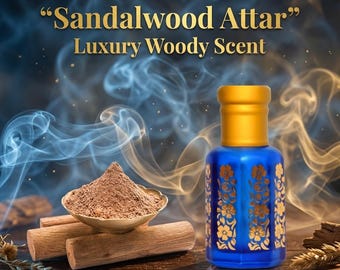 Perfume Attar de Sándalo Orgánico / Aceite de Perfume Natural