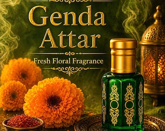 Profumo Attar Genda a lunga durata / Fragranza naturale biologica pura / Regalo di Natale