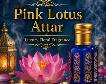 Attar-parfum roze lotus | Biologische bloemenolie, alcoholvrije geur