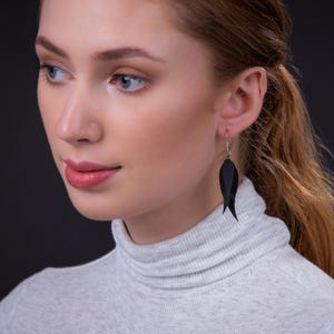 Flake Eco Friendly Recycled Rubber Earrings