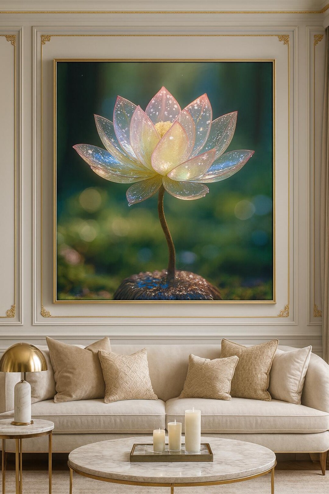 Elegant Lotus Flower Art Print: Modern Zen Decor (digital Download) - Etsy
