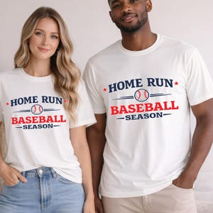 T-shirt honkbalseizoen voor thuiswedstrijden | Honkbalshirt, sportshirt