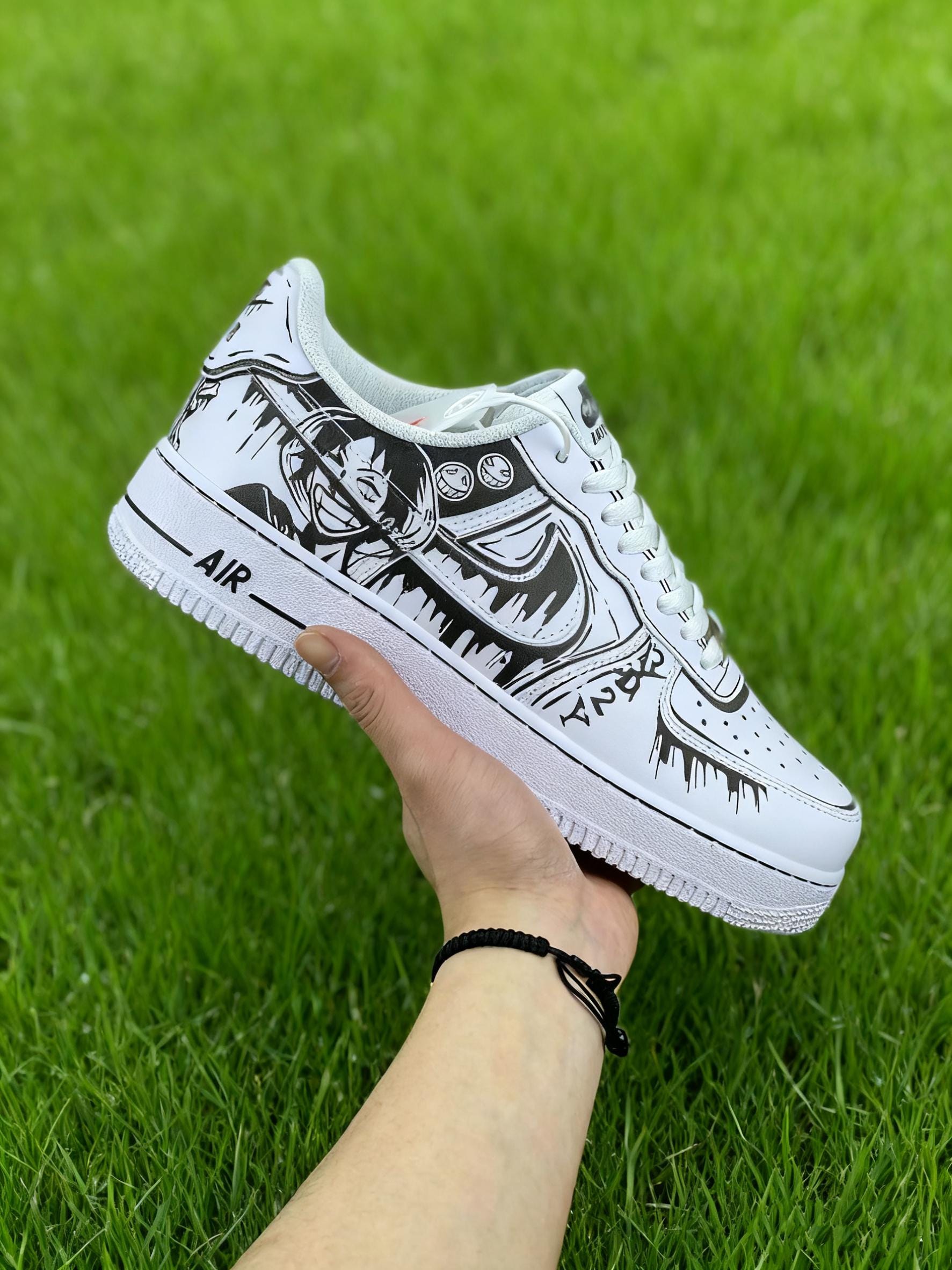 Painted Shoes Nike Air Force Harry Styles Fine Line Custom Harry