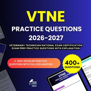 VTNE Examenvoorbereiding 2026-2027 | Certificering voor het Nationaal Examen Dierenartsassistent | VTNE Studiegids Examenvoorbereiding PDF | Digitale download