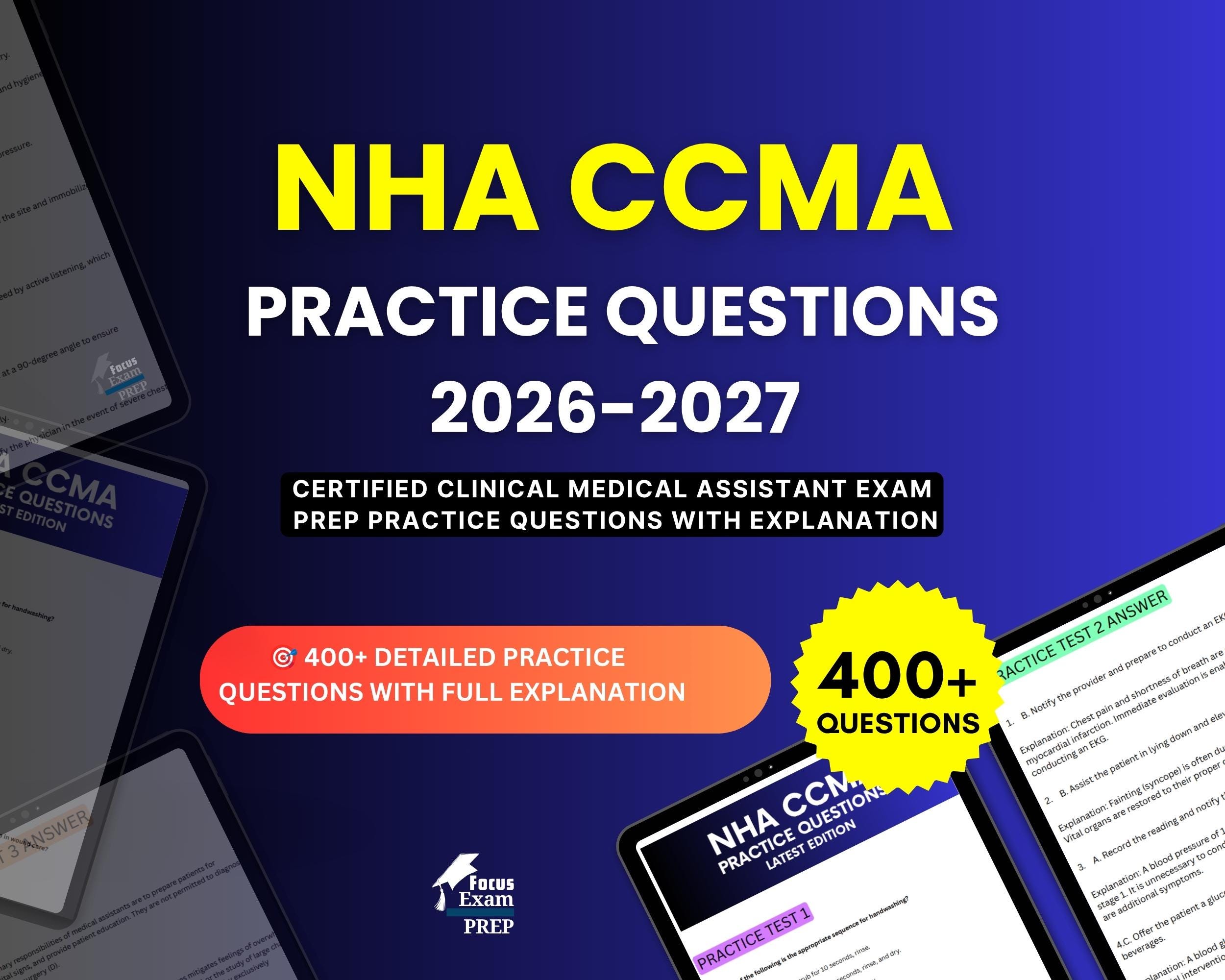 NHA CCMA Practice Questions 2026-2027 | Certified Clinical Medical
