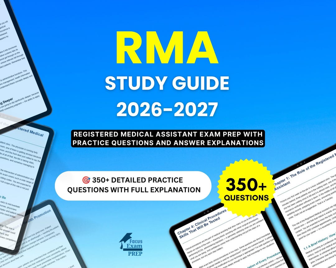 RMA Study Guide 2026-2027 - Registered Medical Assistant Exam Prep With ...