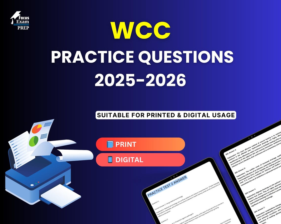 WCC Practice Questions 2025-2026 | Wound Care Certification Examination ...