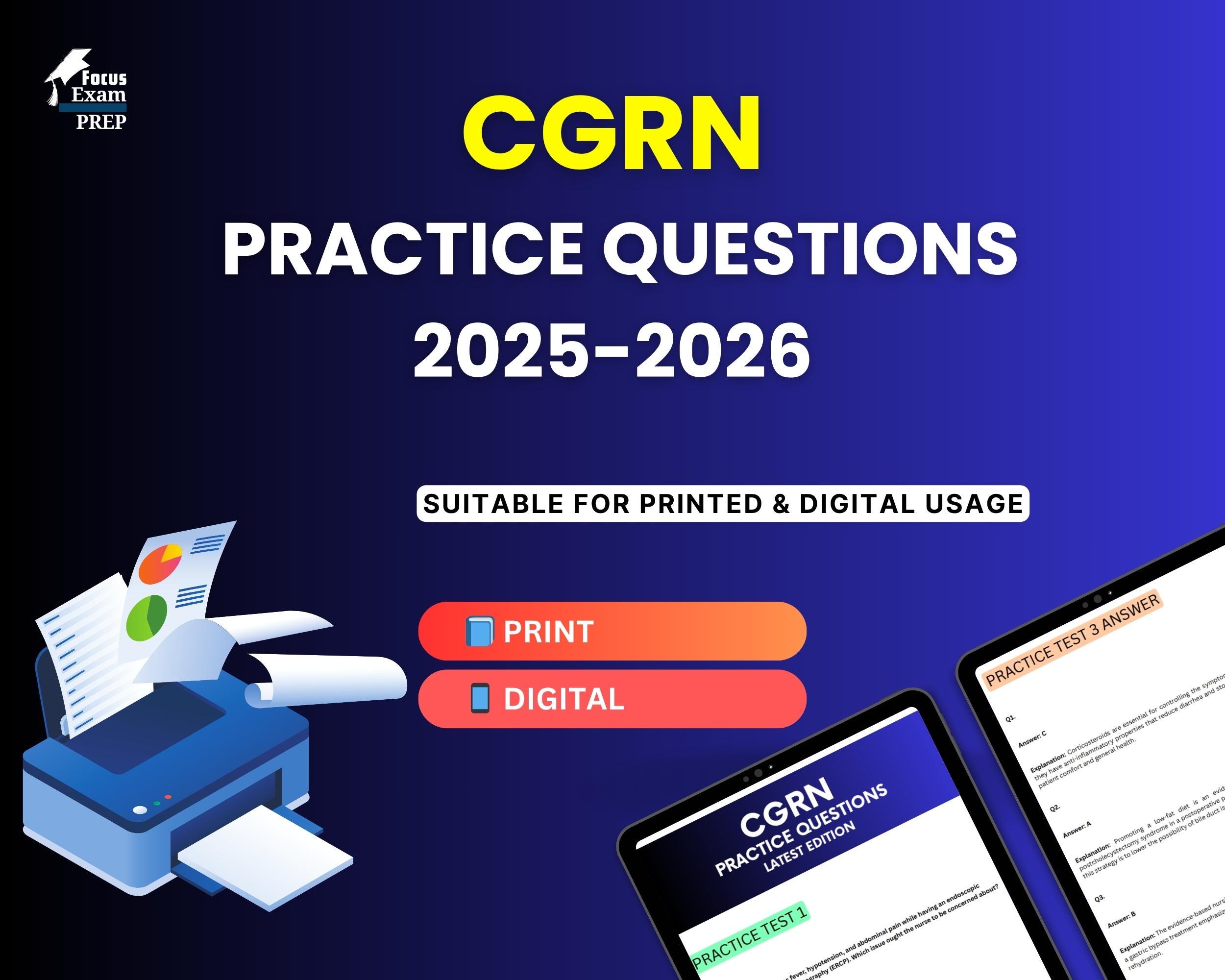 CGRN Practice Questions 2025-2026 | ABCGN Certified Gastroenterology Registered Nurse Exam ...