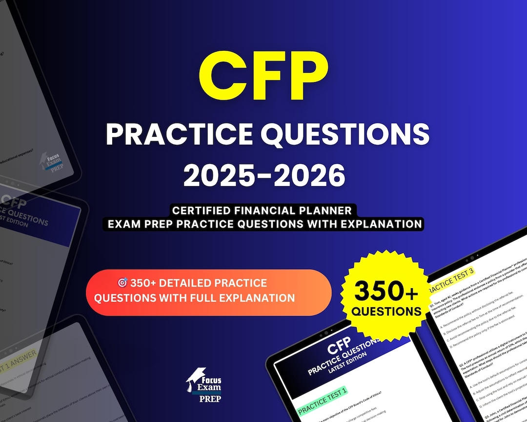 CFP Practice Questions 2025-2026 | Certified Financial Planner Exam ...