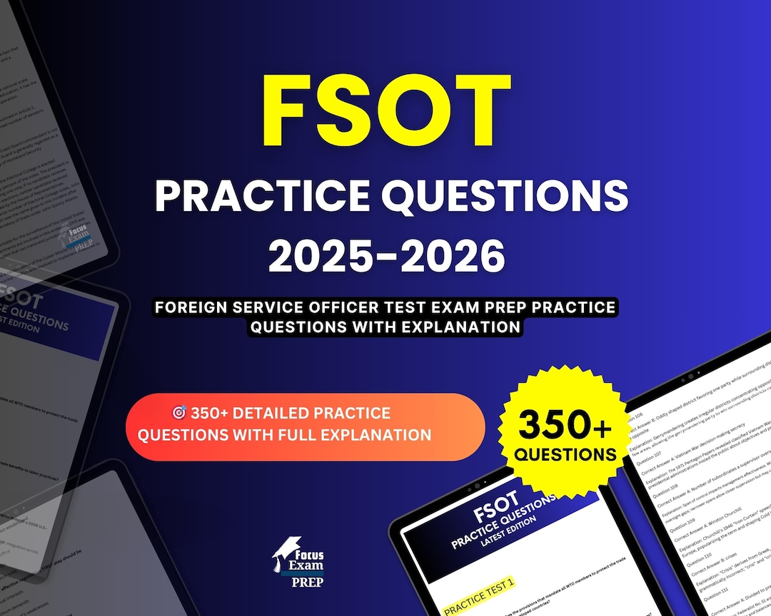 FSOT Practice Questions 2025-2026 | Foreign Service Officer Test Exam ...
