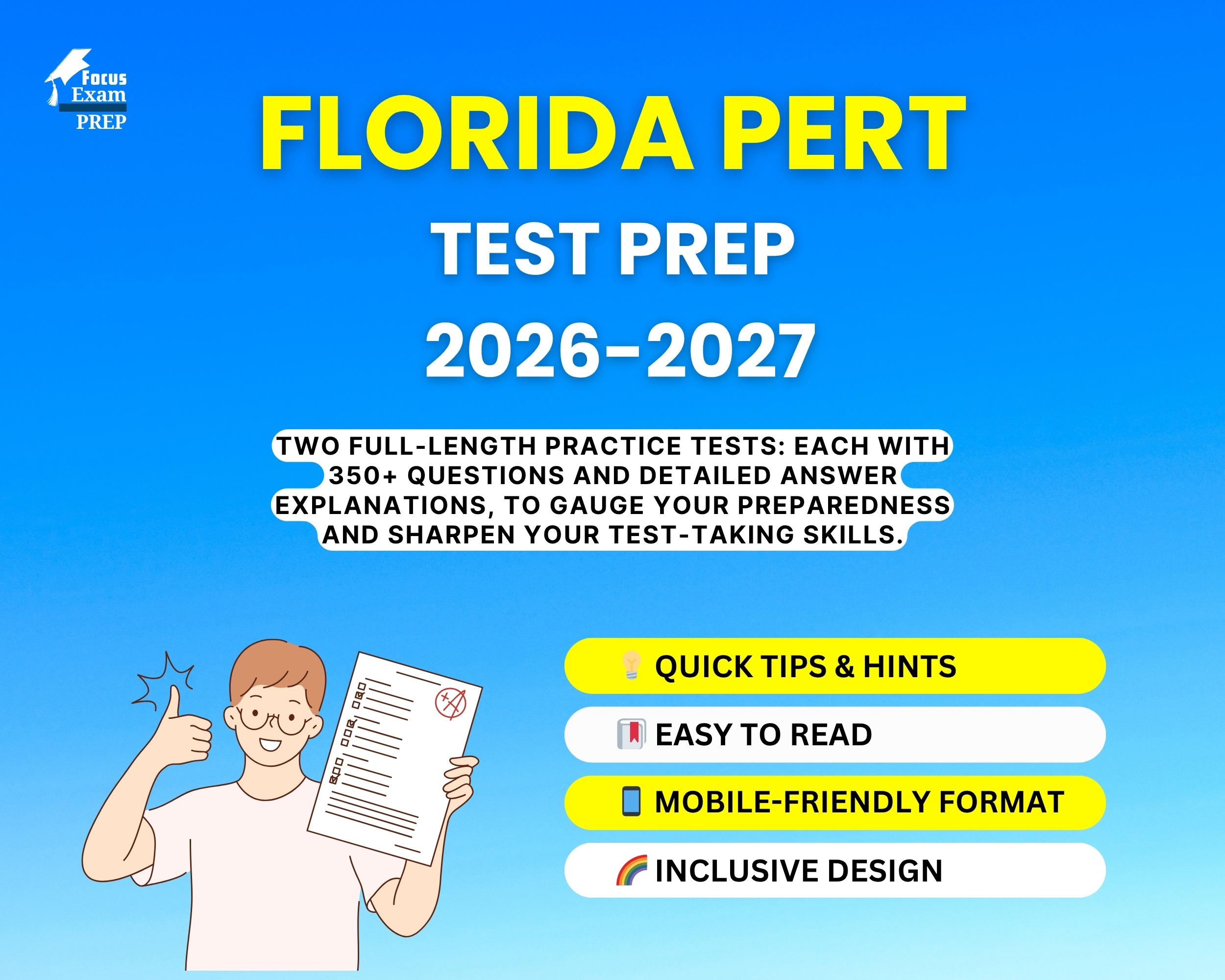 Florida Math Pert Florida PERT Test Prep 2026-2027 - Postsecondary Education Readiness ...
