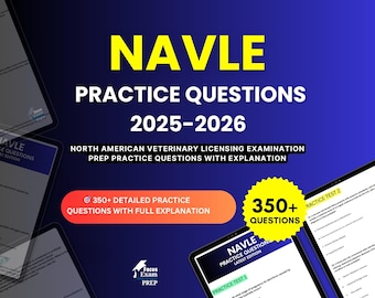 NAVLE Practice Questions 2025-2026 | North American Veterinary Licensing Examination | Test Prep Study Guide PDF | Digital Download