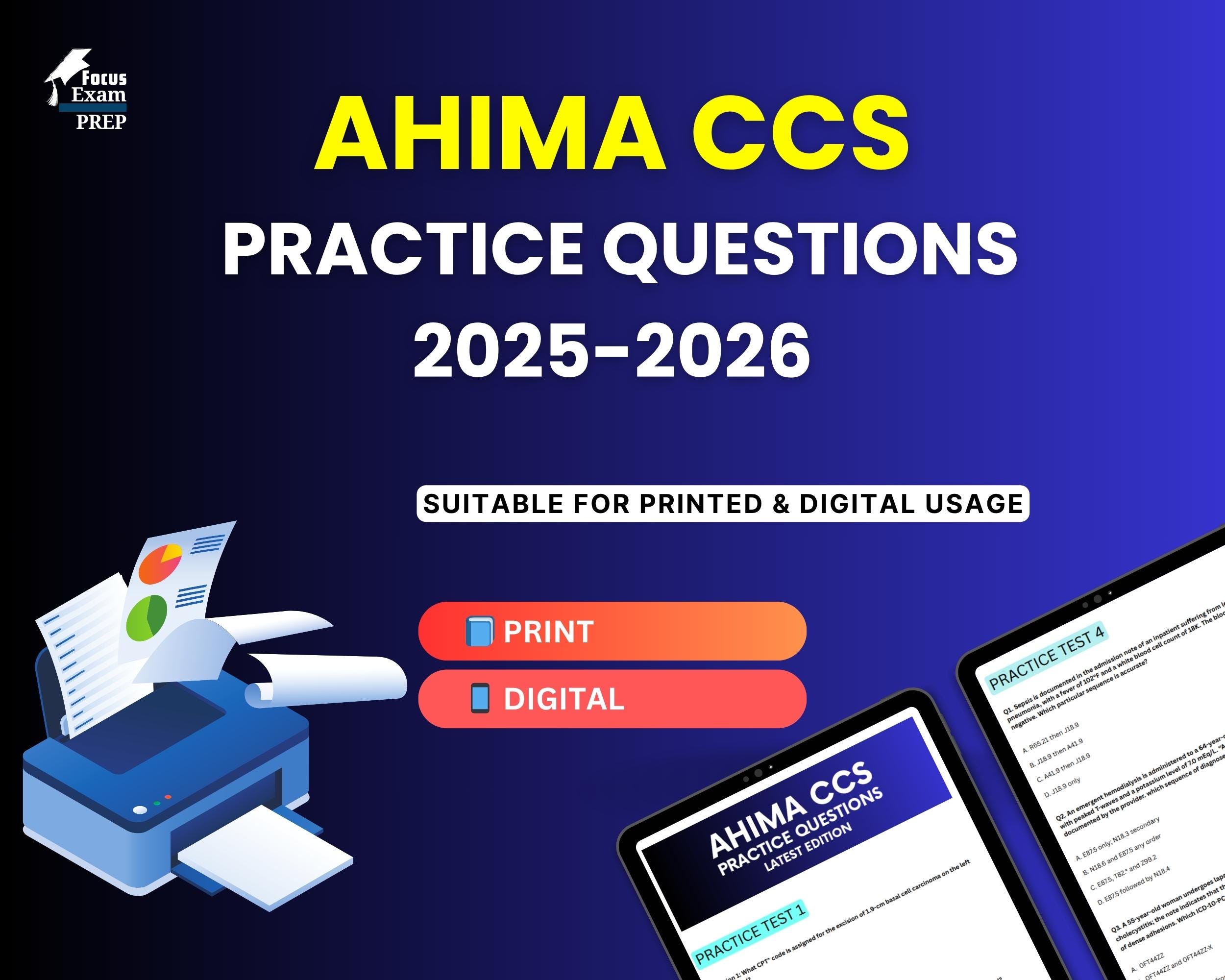 AHIMA CCS Practice Questions 2025-2026 | Certified Coding Specialist ...