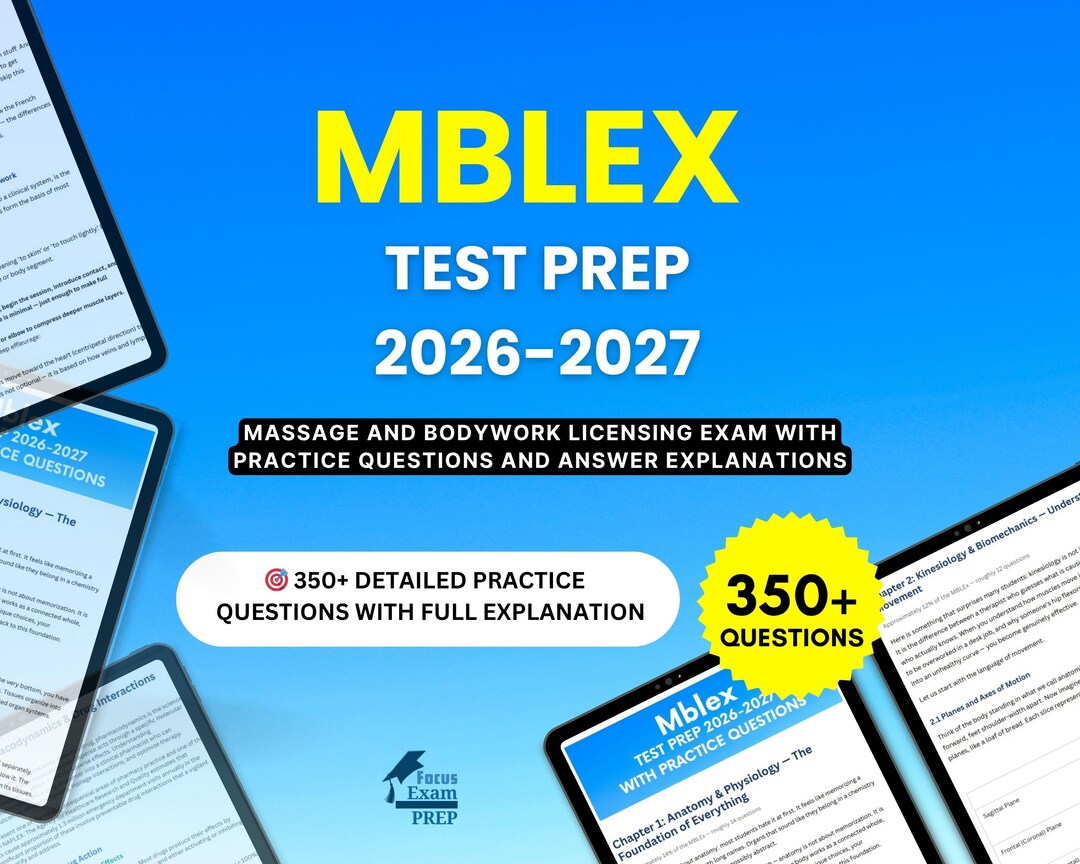 Mblex Test Prep 2026-2027 - Massage and Bodywork Licensing Exam With