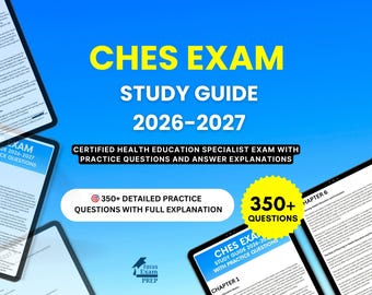 CHES Exam Study Guide 2026-2027 - Certified Health Education Specialist Exam with Practice Questions and Answer Explanations