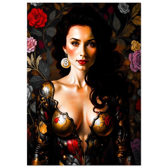 Metal Wall Art - Bitcoin Madonna, Baroque