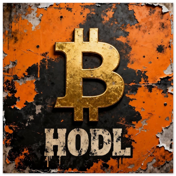 HODL - Bitcoin Metal Print Wall Art