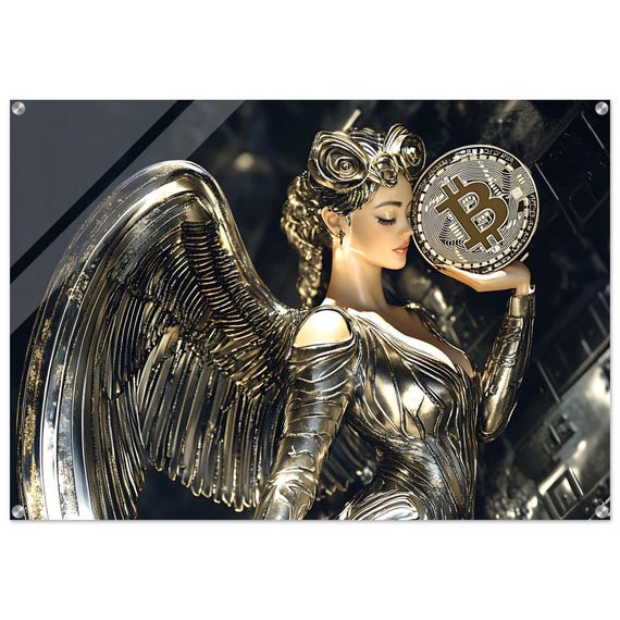 Wall Art Acrylic - The Bitcoin Valkyrie
