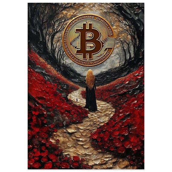 Metal Print Bitcoin, Bitcoin Path of Truth - Modern Art