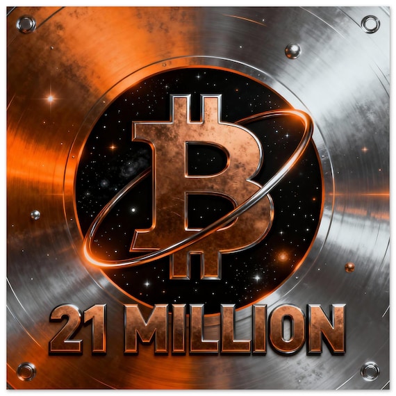 21 Million, Metal Edition Bitcoin Wall Art