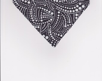 Delightfully Daisy Black and White Slide Through Pet Bandana