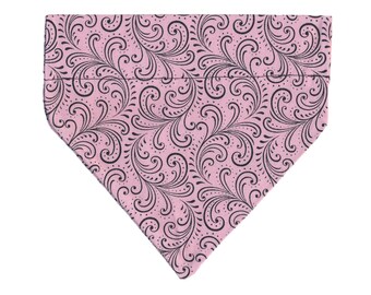 Delightfully Daisy Pink Swirl Slide Through Pet Bandana