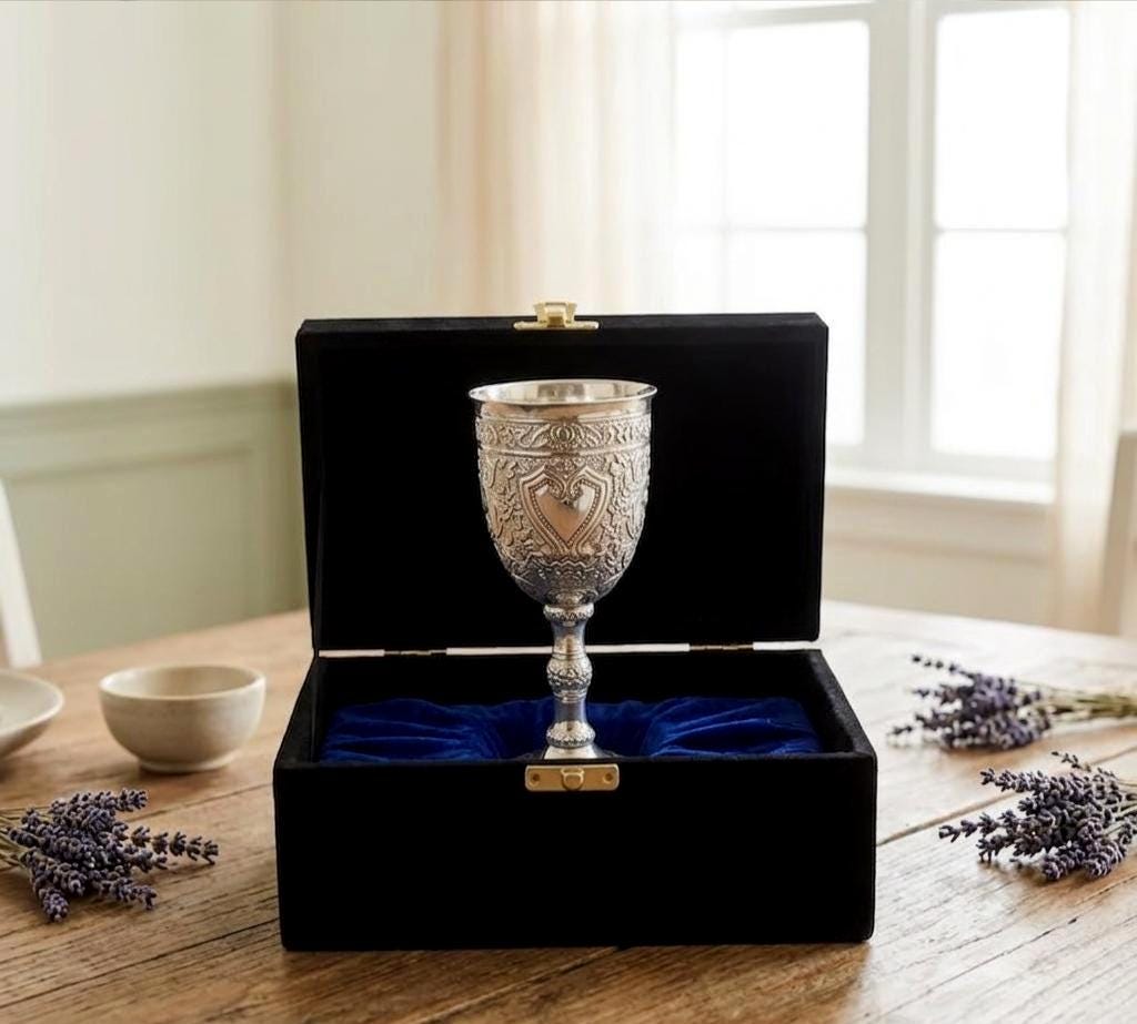 Personalized Silver Wine Goblets, Engraved Floral Flutes With Gift Box ...